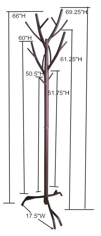 66"H  
69.25"H  
60"H  
61.25"H  
50.5"H  
51.75"H  
17.5"W