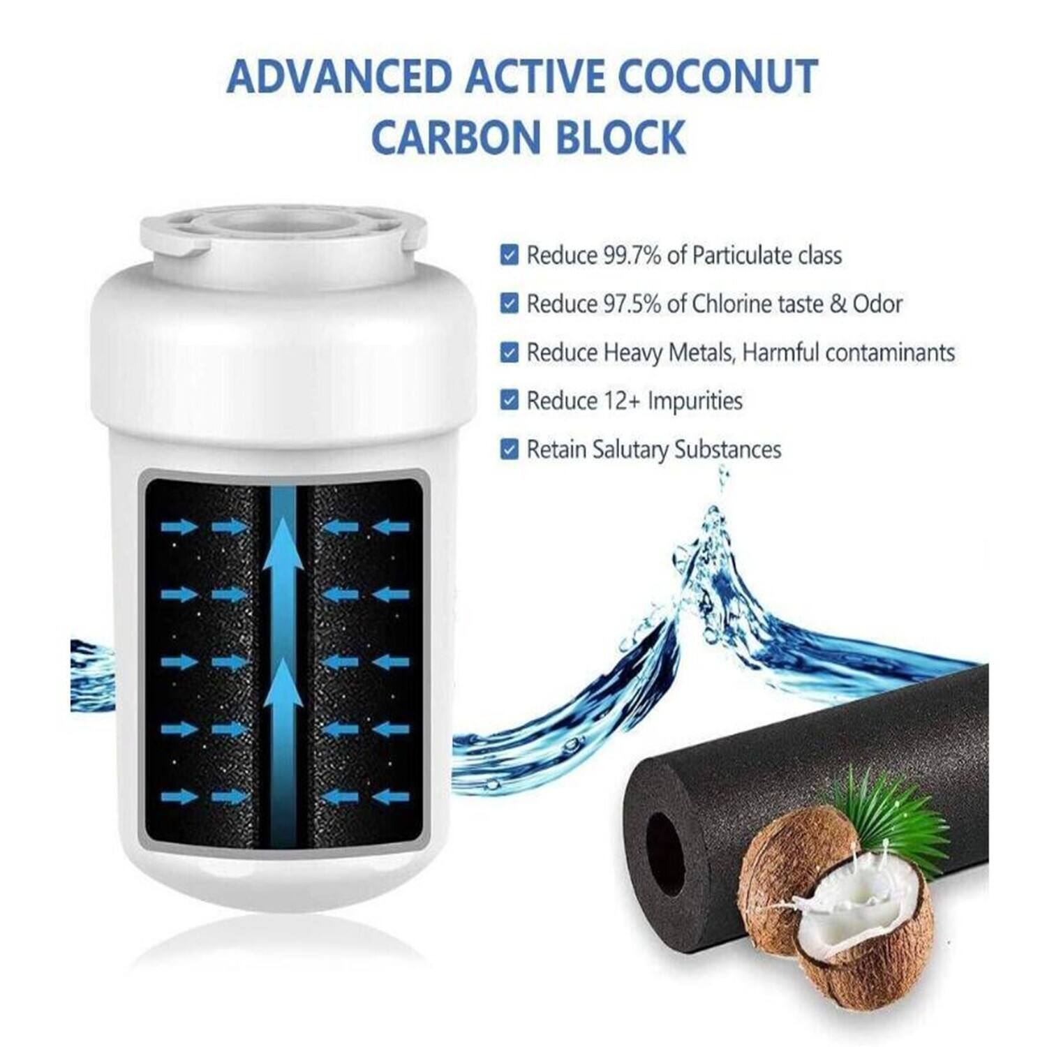 ADVANCED ACTIVE COCONUT CARBON BLOCK

- Reduce 99.7% of Particulate class
- Reduce 97.5% of Chlorine taste & Odor
- Reduce Heavy Metals, Harmful contaminants
- Reduce 12+ Impurities
- Retain Salutary Substances