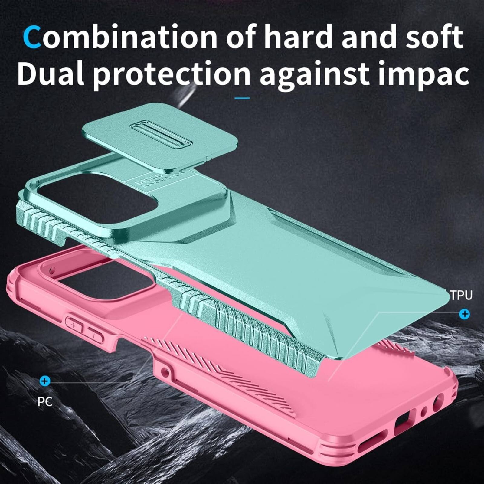 Combination of hard and soft  
Dual protection against impact

DISCO TEAT

TPU +  
PC