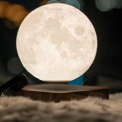Front. MOSZAR LLC - Levitating Magnetic Moon Lamp, Floating LED Night Light.