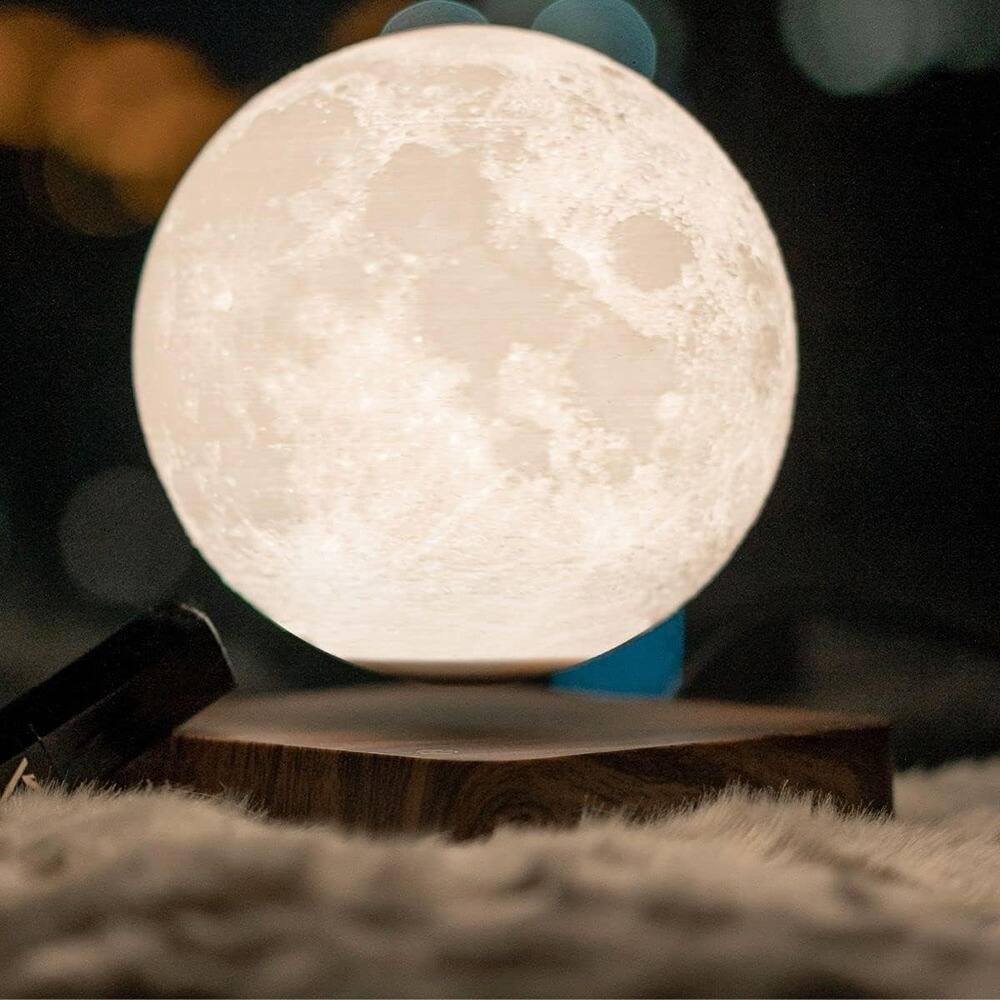 Front. MOSZAR LLC - Levitating Magnetic Moon Lamp, Floating LED Night Light.