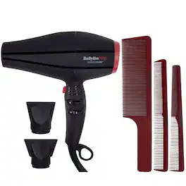 Babyliss - Pro Professional Turbo Xtreme Hair Dryer BAB9400UC with Comb Set Red - Black