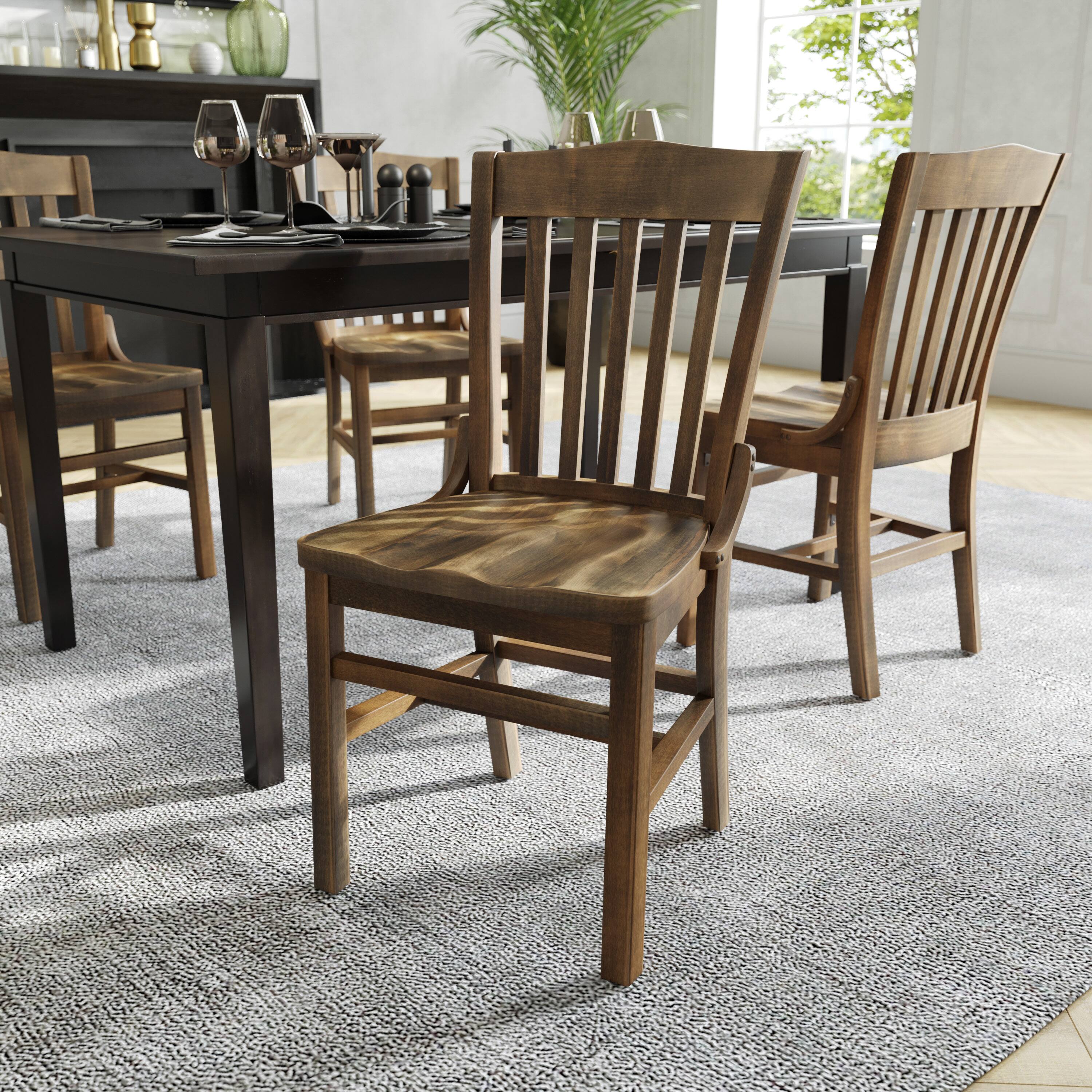 Alt View 2. Flash Furniture - HERCULES School House Back Antique Copper Wood Restaurant Chair - Brown.