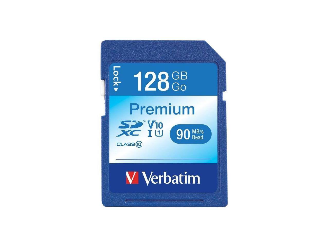 Lock 128 GB Go Premium SD V10 XC I U 90 MB/s Read CLASS 10 Verbatim