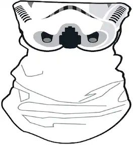 Concept One - Star Wars Stormtrooper Neck Gaiter | One Size - White