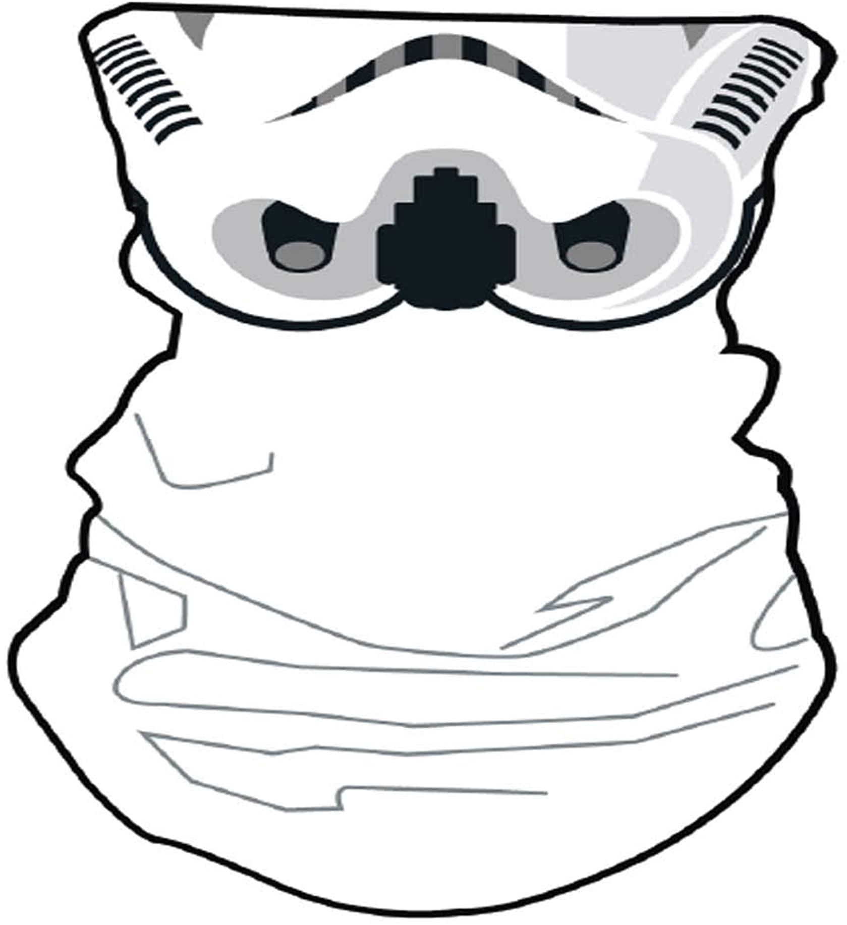 Front. Concept One - Star Wars Stormtrooper Neck Gaiter | One Size - White.