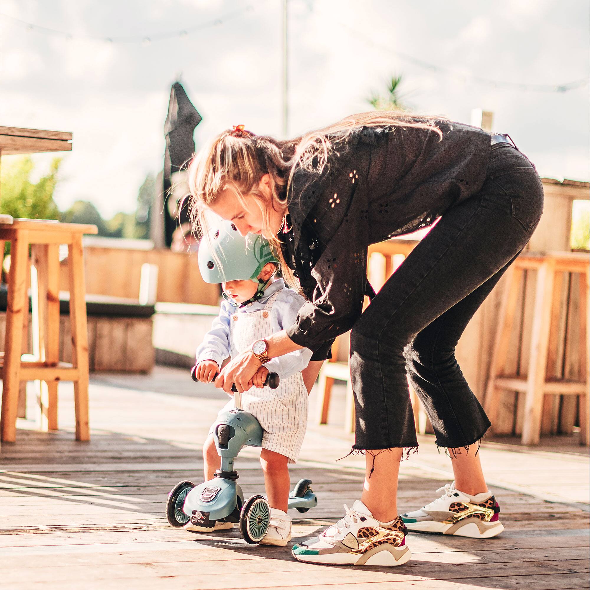 Alt View 7. Scoot & Ride - Scoot & Ride 2-in-1 Ride-On & Stand Kids Scooter, Ages 1-5, Highwaykick 1, Steel - Steel.