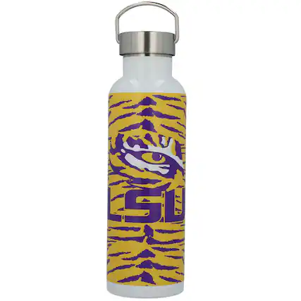 Front. Indigo Falls - LSU Tigers 26oz. Specialty Voda Bottle - Multicolor.