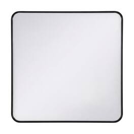 Elegant Decor - Contour Metal Rectangle Mirror 32x72 - Black