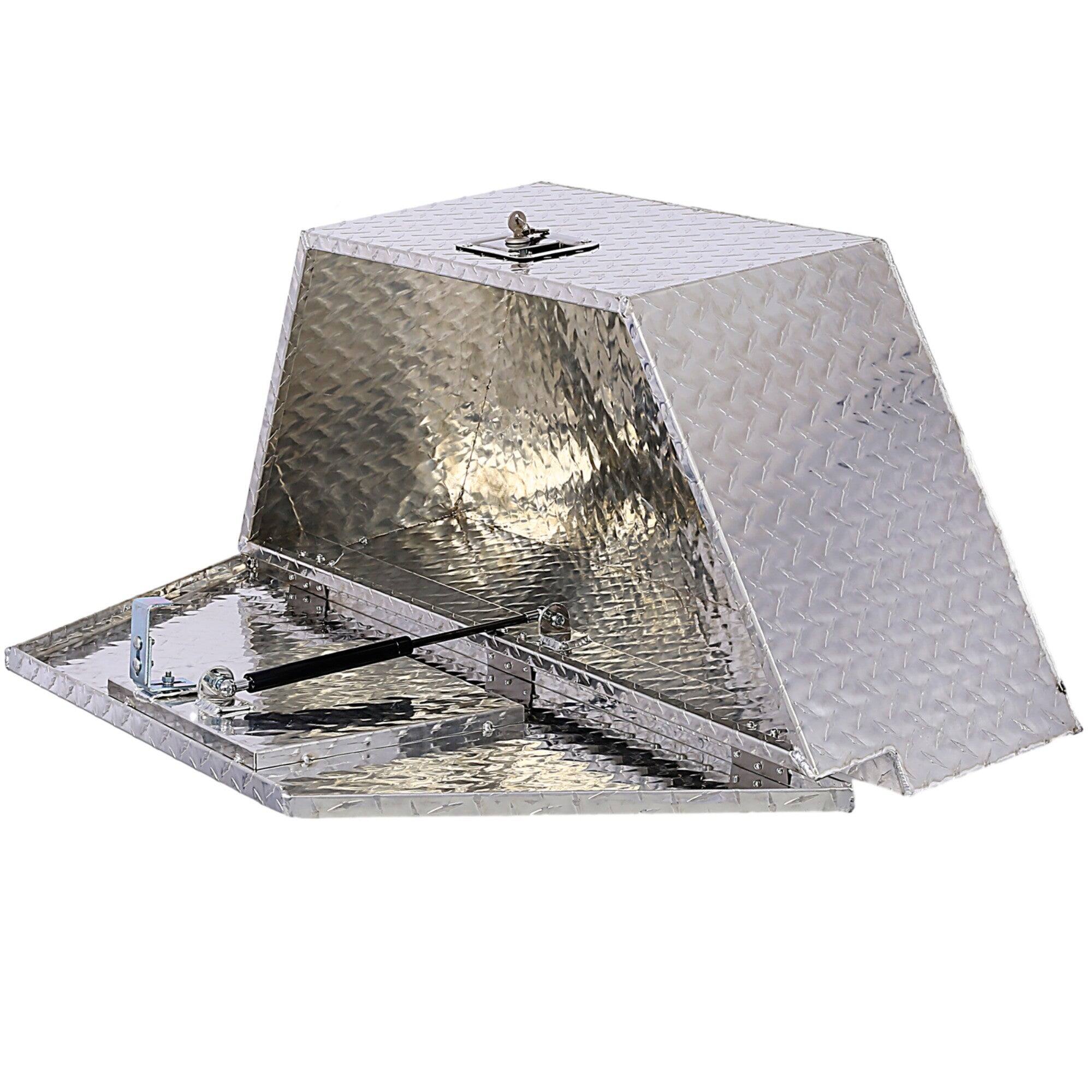 Alt View 2. Boyel Living - Silver 39x16.5x11.8-Inch Aluminum Heavy-Duty Truck Bed Underbody Tool Box.