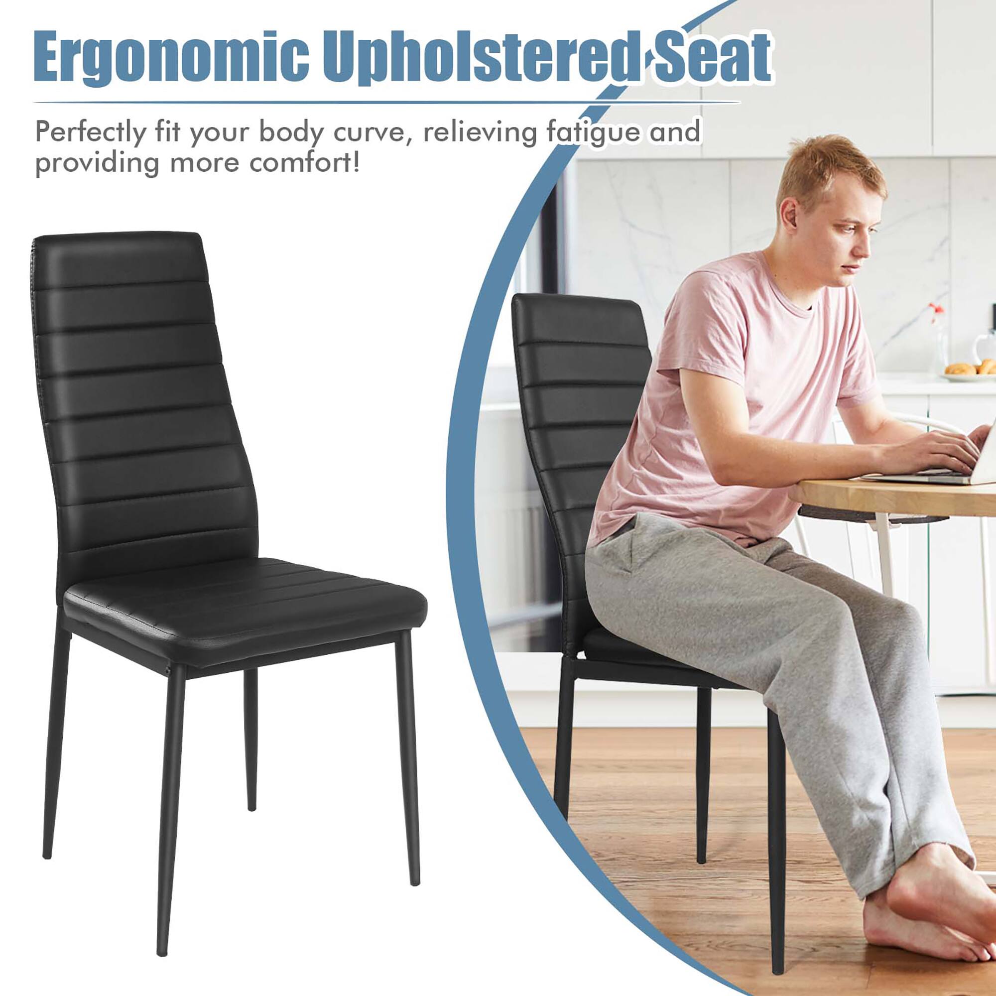 Ergonomic Upholstered Seat

Perfectly fit your body curve, relieving fatigue and providing more comfort!