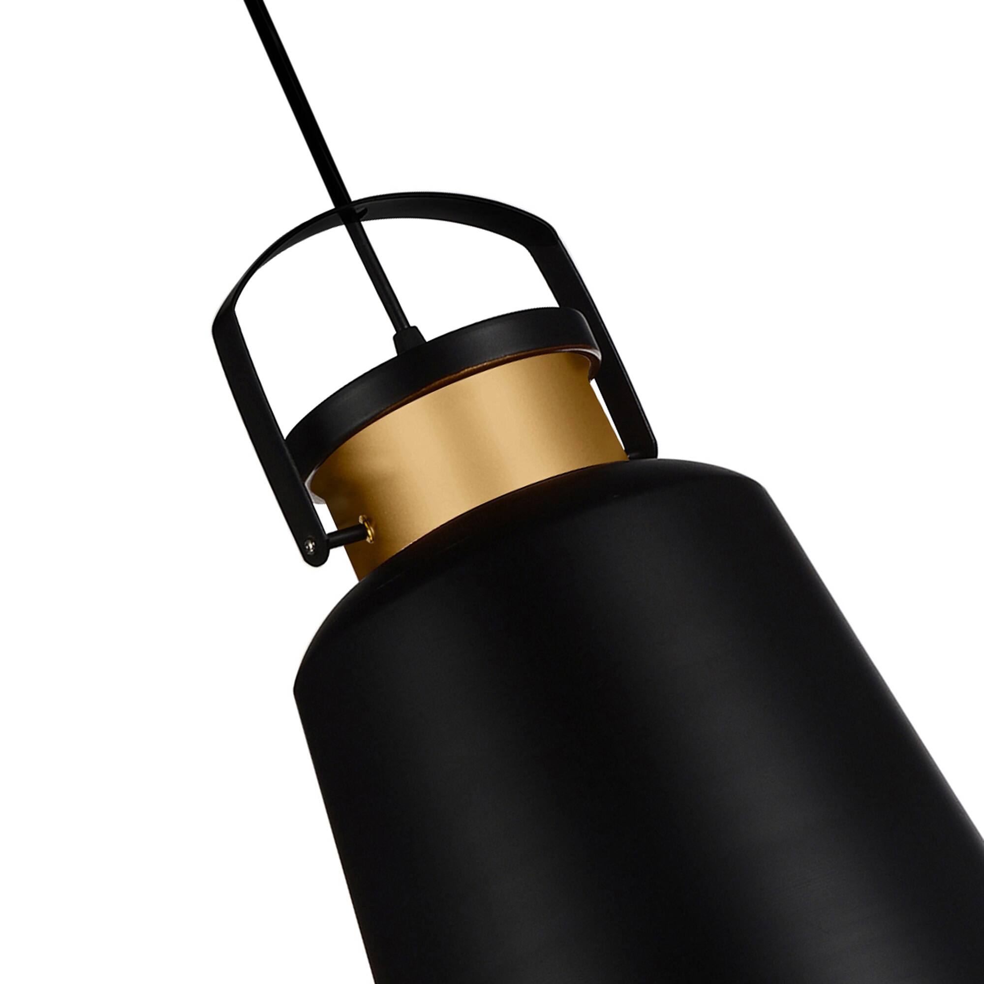 Back. CWI Lighting - Elisa 1 Light Down Pendant With Black Finish - Black.
