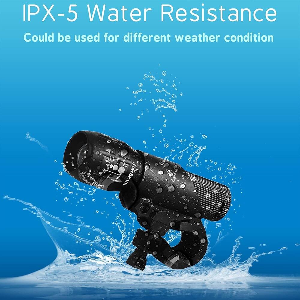 IPX-5 Water Resistance  
Could be used for different weather condition