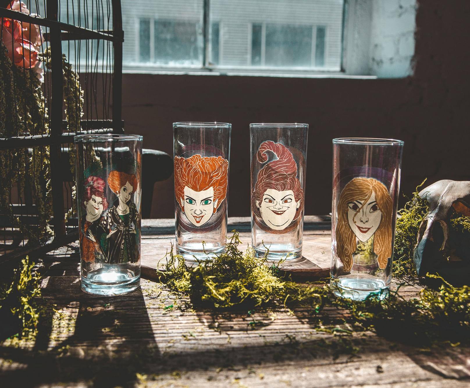 Alt View 10. Disney - Disney Hocus Pocus Sanderson Sisters 10-Ounce Tumbler Glasses | Set of 4 - Purple.