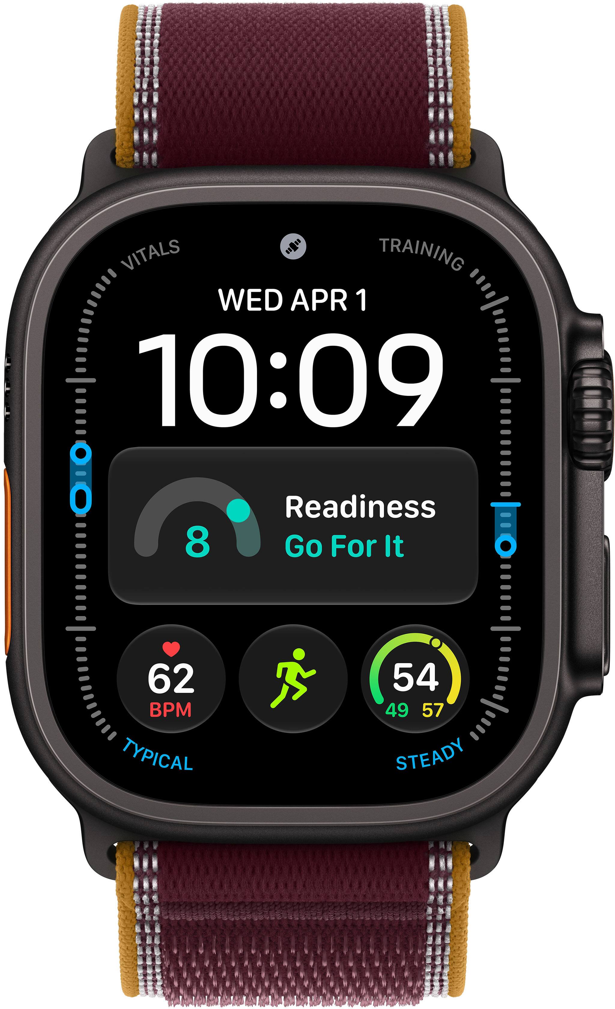 VITALS IIIIII TRAINING WED APR 1 10:09  
Readiness 8 Go For It  
62 BPM TYPICAL  
54 49 57 STEADY