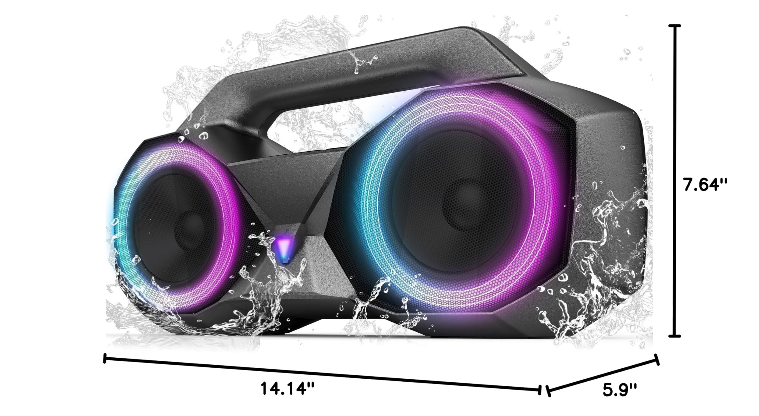 7.64" x 14.14" x 5.9"