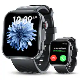 VEAT00L - Smart Watch for Men Women, 1.84" HD, Bluetooth Call, IP68, 180+ Sports, Health Tracker, Android iOS, - Black - (2025)
