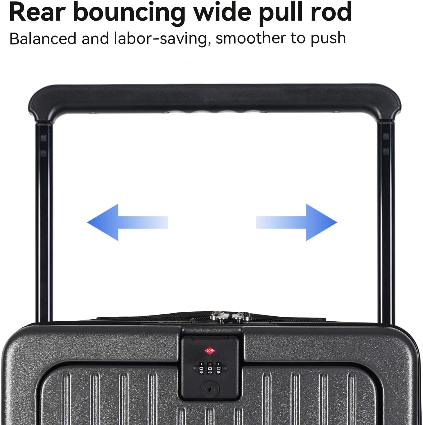 Rear bouncing wide pull rod  
Balanced and labor-saving, smoother to push