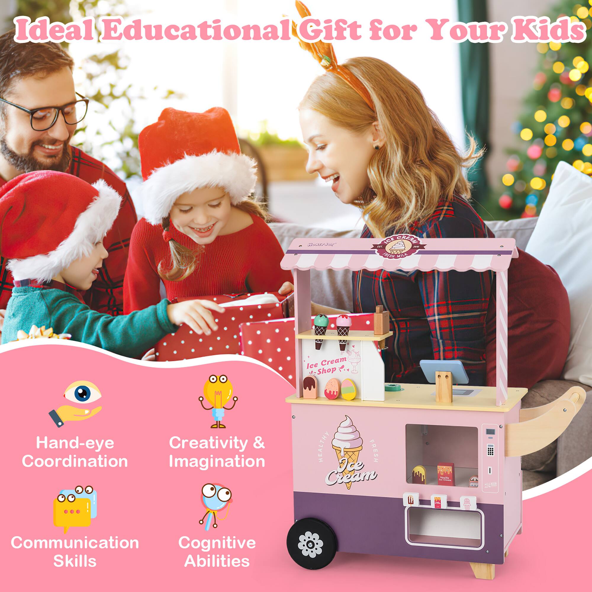 Ideal Educational Gift for Your Kids

- Hand-eye Coordination
- Creativity & Imagination
- Communication Skills
- Cognitive Abilities

Healthy Fresh Ice Cream Shop
