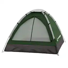 Wakeman - 2 Person Camping Tent - Dark Green and Gray
