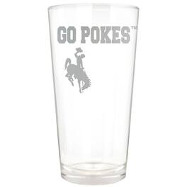 Great American Products - Wyoming Cowboys Etched 16oz. Rally Cry Pint Glass - Multicolor