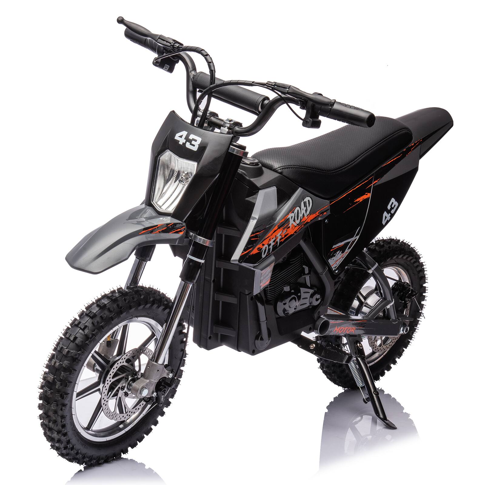 GARVEE - 36V Electric Dirt Bike for Teens, 15.5MPH w/350W Brushless Motor, Suspension, Disc Brake & LED Headlight - Black 350W Brushless