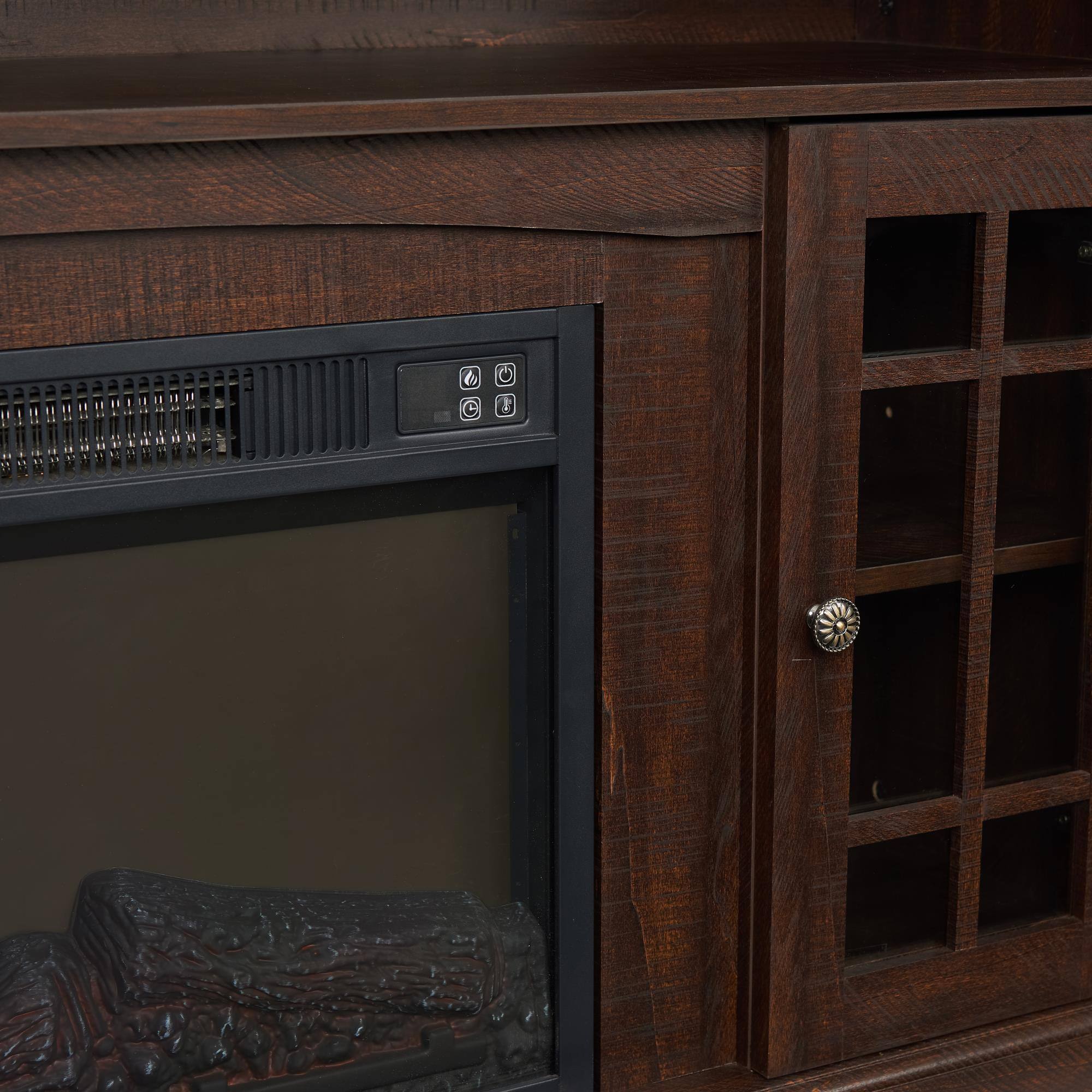 Alt View 4. Boyel Living - Classic TV Media Stand Modern Entertainment Console with 23" Fireplace Insert for TV Up to 65" - Espresso.