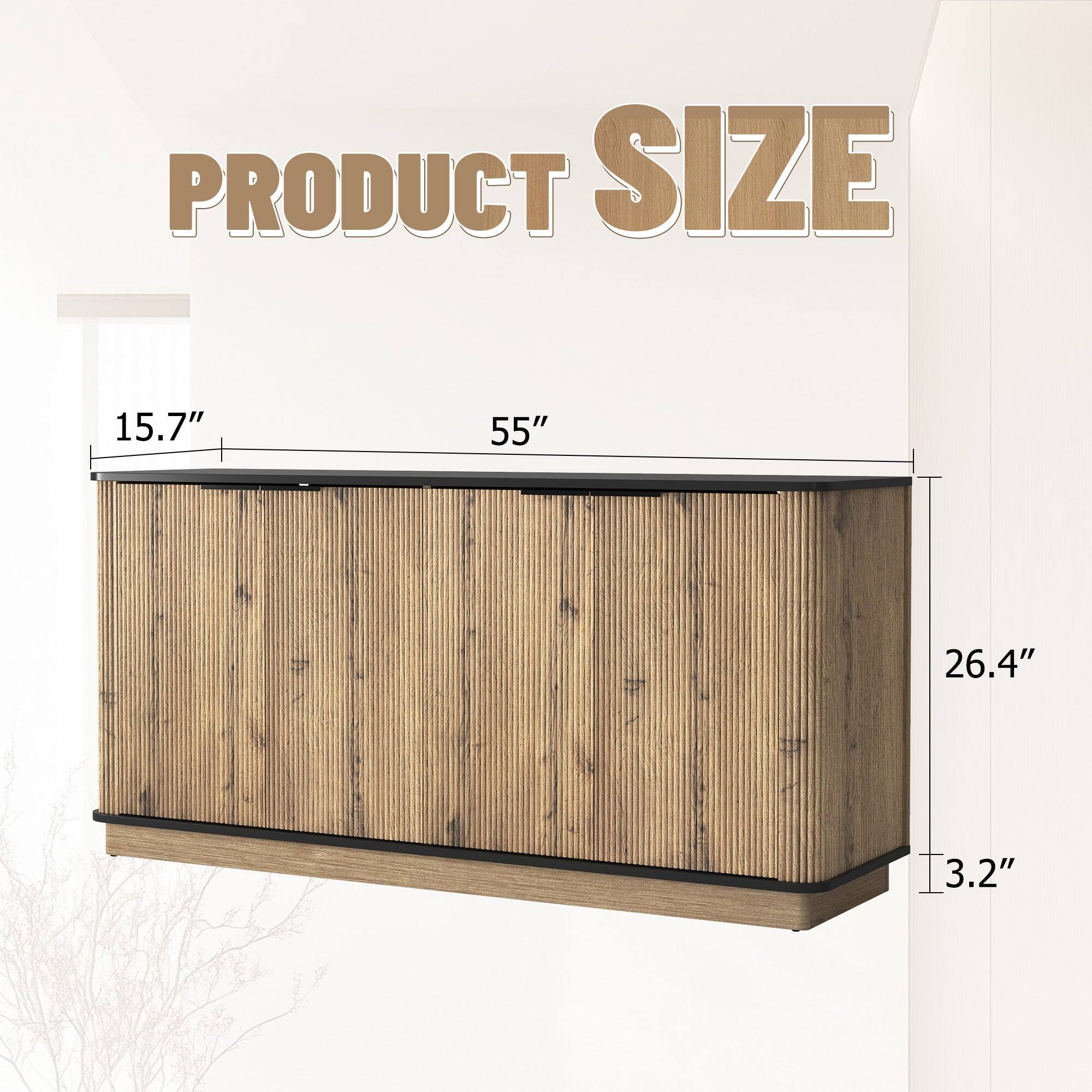 PRODUCT SIZE  
15.7" x 55" x 26.4" x 3.2"