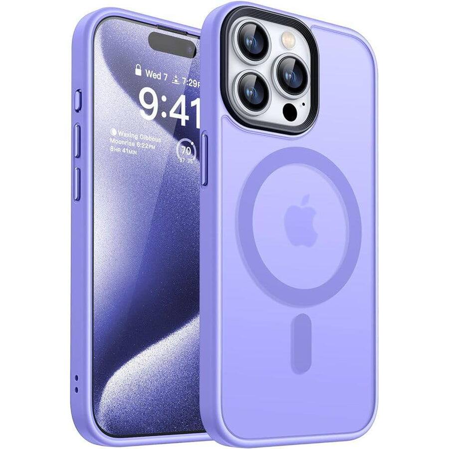 Entronix - Magnetic Case for iPhone 16 Pro Max - Translucent Frosted Matte Finish - Purple