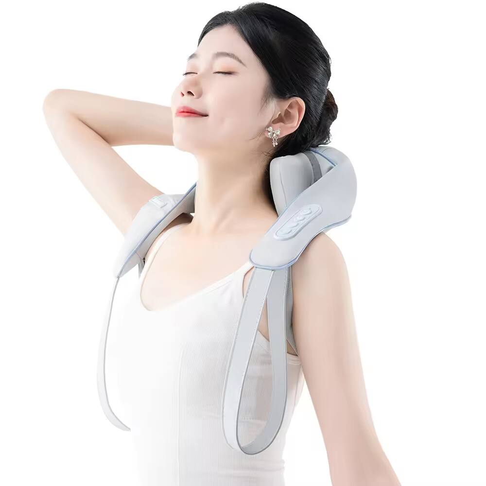 Alt View 1. Cluzine - Cordless Shoulder & Trapezius Massage Shawl with Heat for Neck Shoulder Relaxation Home Use Massager.