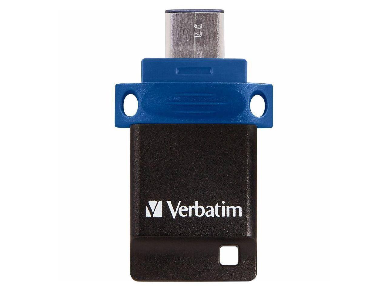 Alt View 4. Verbatim - Verbatim Store 'n' Go Dual 128GB USB 3.2 (Type A + C) Flash Drive - Blue - Lifetime Warranty - Blue.
