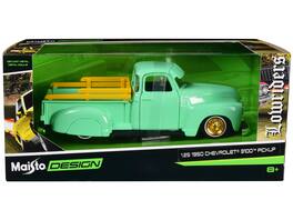 Maisto - 1950 Chevrolet 3100 Pickup Truck Lowrider Wheels "Lowriders" Series 1/24 - Light Green With Gold