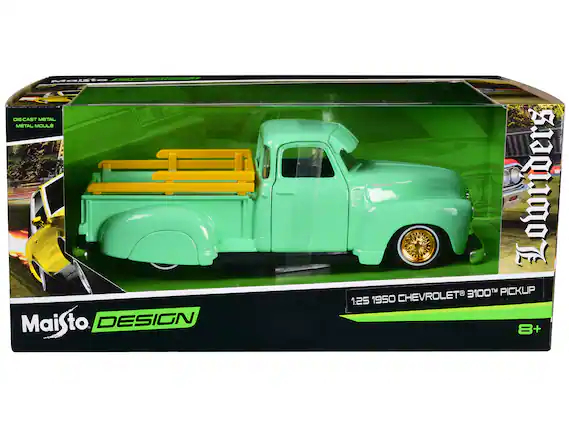 Maisto DESIGN
1:25 1950 CHEVROLET® 3100™ PICKUP
8+
DIE-CAST METAL
METAL MOULÉ