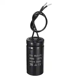 Unique Bargains - 1pc CD60 Run Capacitor, 150uF 250VAC 50/60Hz 2 Wires Motor Starting Capacitor for Washing Machine, Air Compressor - Black