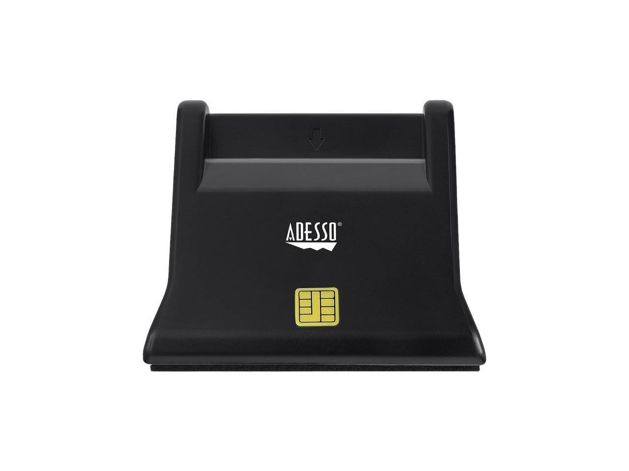Alt View 3. Adesso - SCR-300 Smart Card Reader USB SCR300 - Black.
