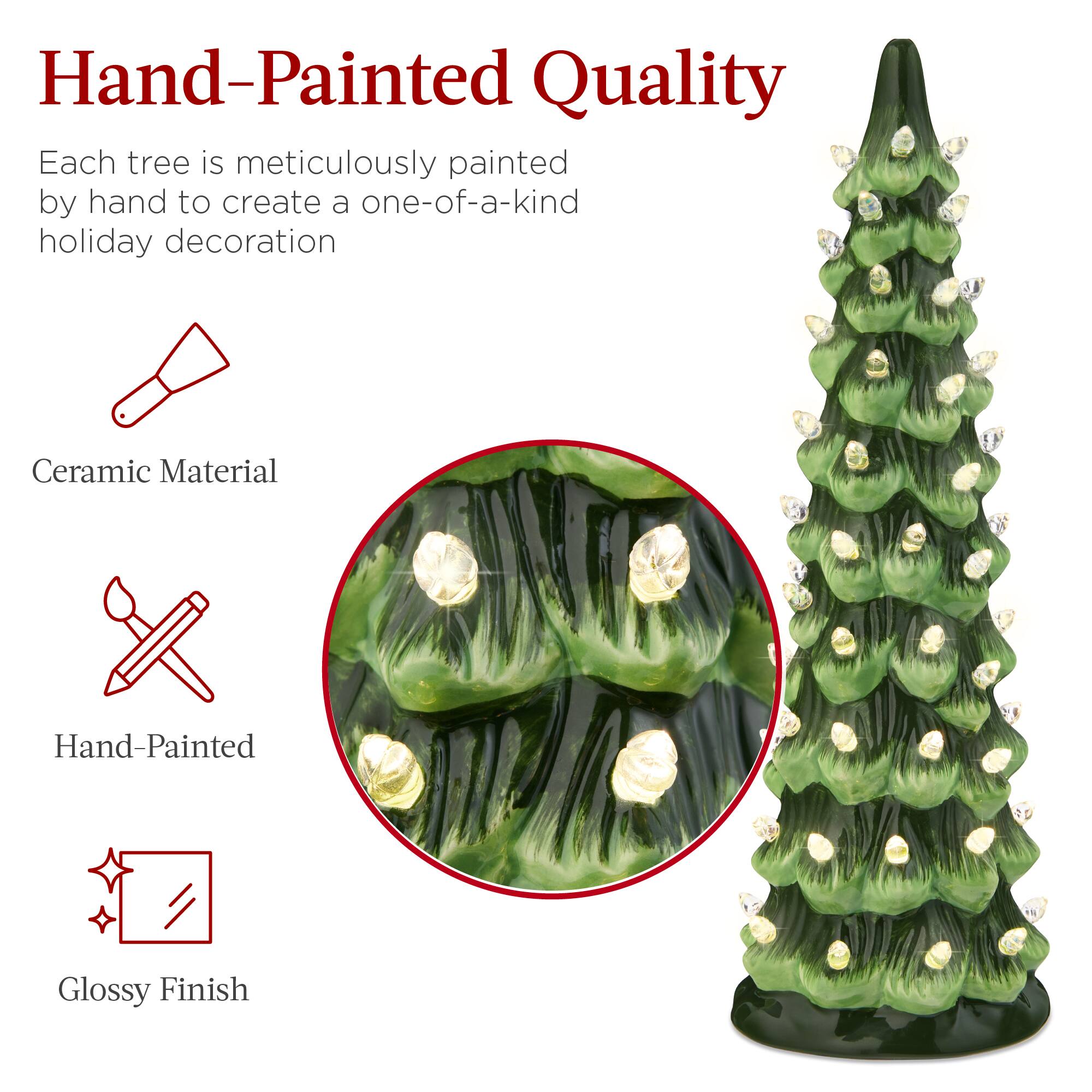 Hand-Painted Quality

Each tree is meticulously painted by hand to create a one-of-a-kind holiday decoration

- Ceramic Material
- Hand-Painted
- Glossy Finish