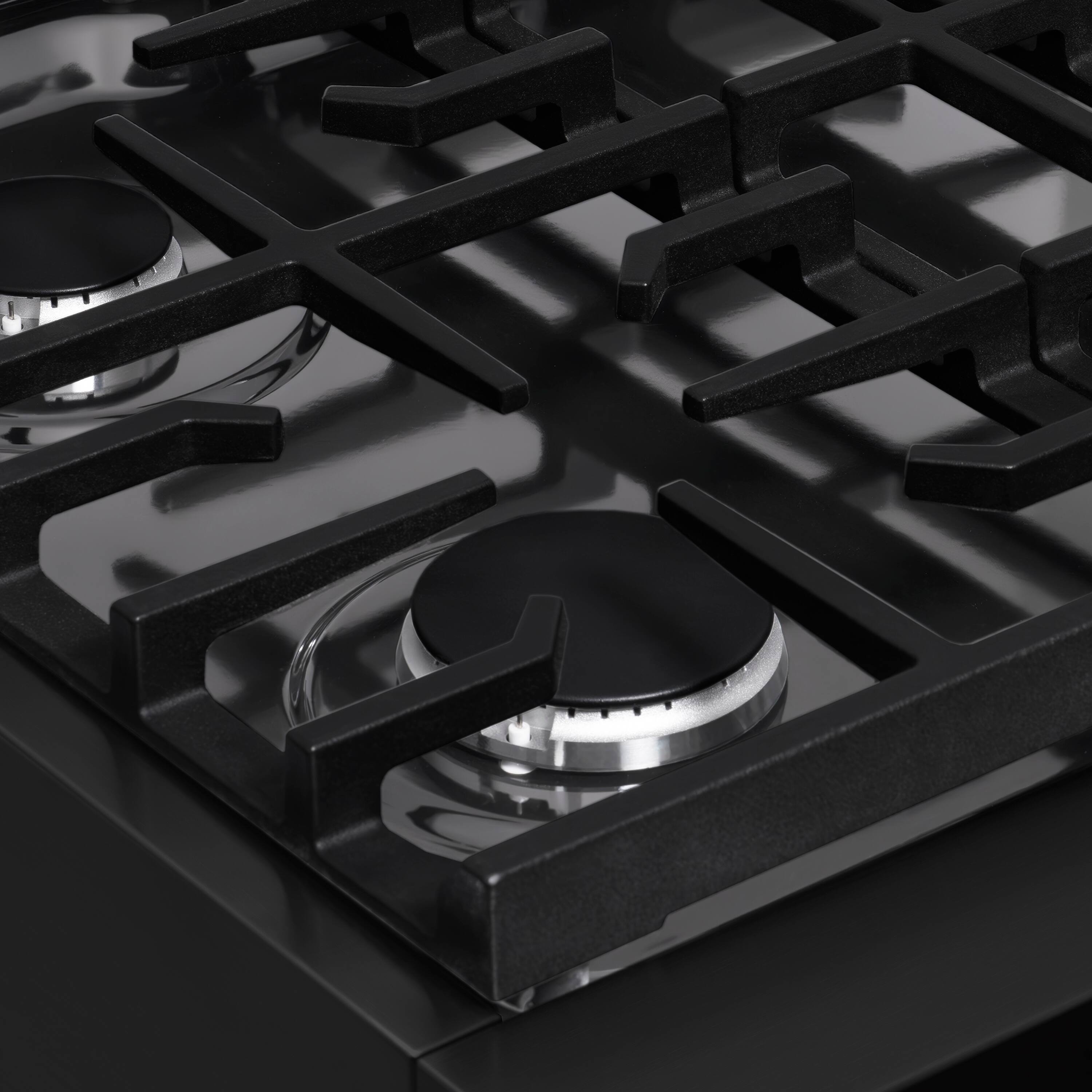 Alt View 11. ZLINE - ZLINE 30 in. Paramount Gas Rangetop with 4 Burners (SRTB-30) - Black Stainless Steel.