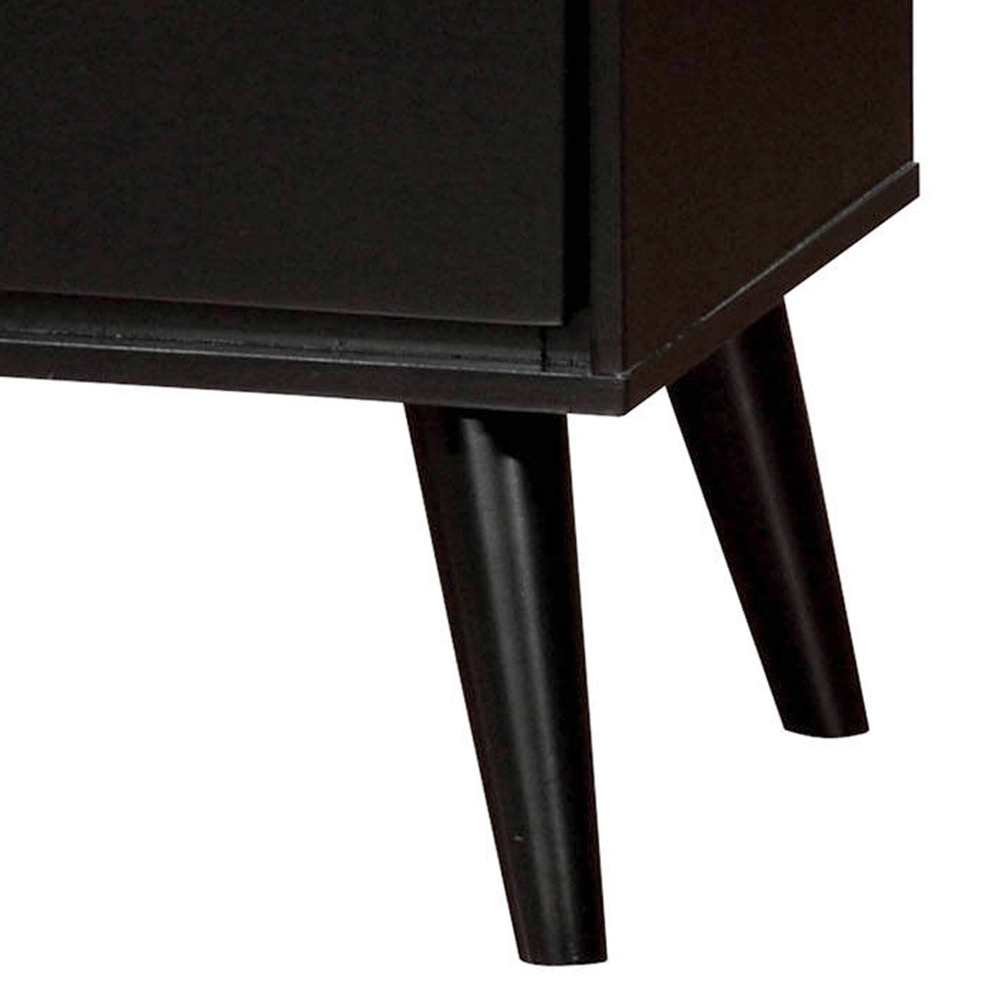 Alt View 3. Manhattan Lane - Lennart Mid Century Modern Nightstand - Black.