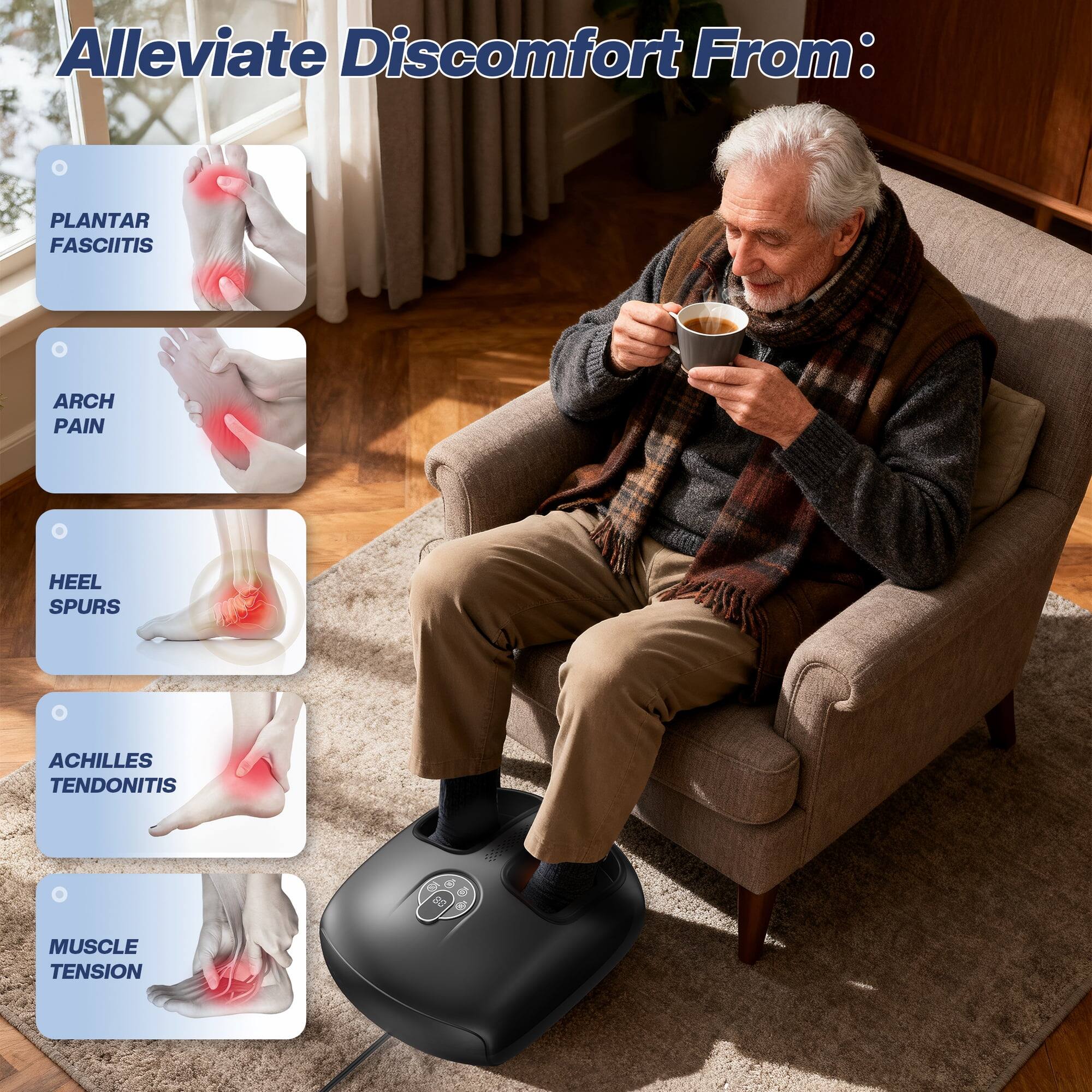 Alleviate Discomfort From:
- PLANTAR FASCIITIS
- ARCH PAIN
- HEEL SPURS
- ACHILLES TENDONITIS
- MUSCLE TENSION