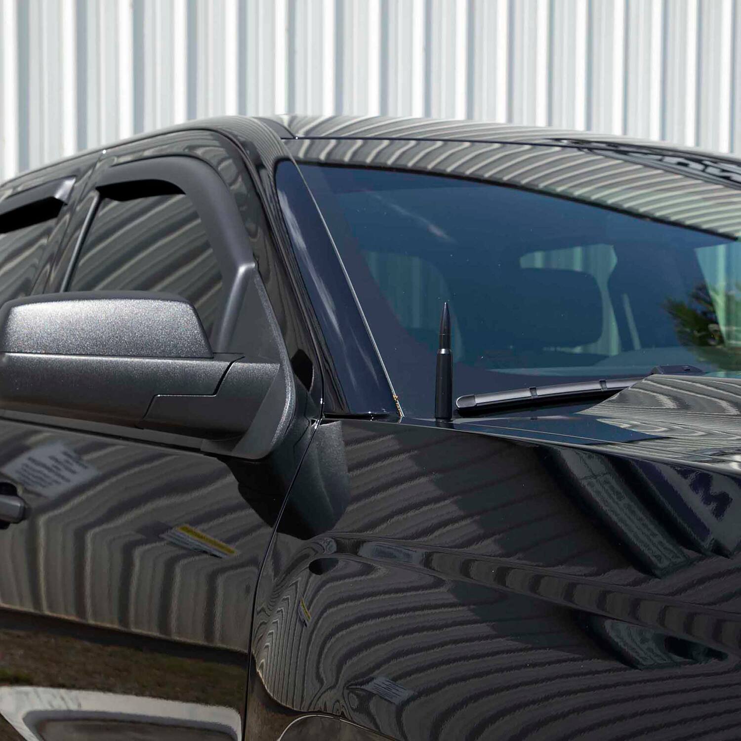 Angle. AMMOTENNA - 5.5" Billet Aluminum 0.50 Cal Replica Antenna Mast - Flat Black.