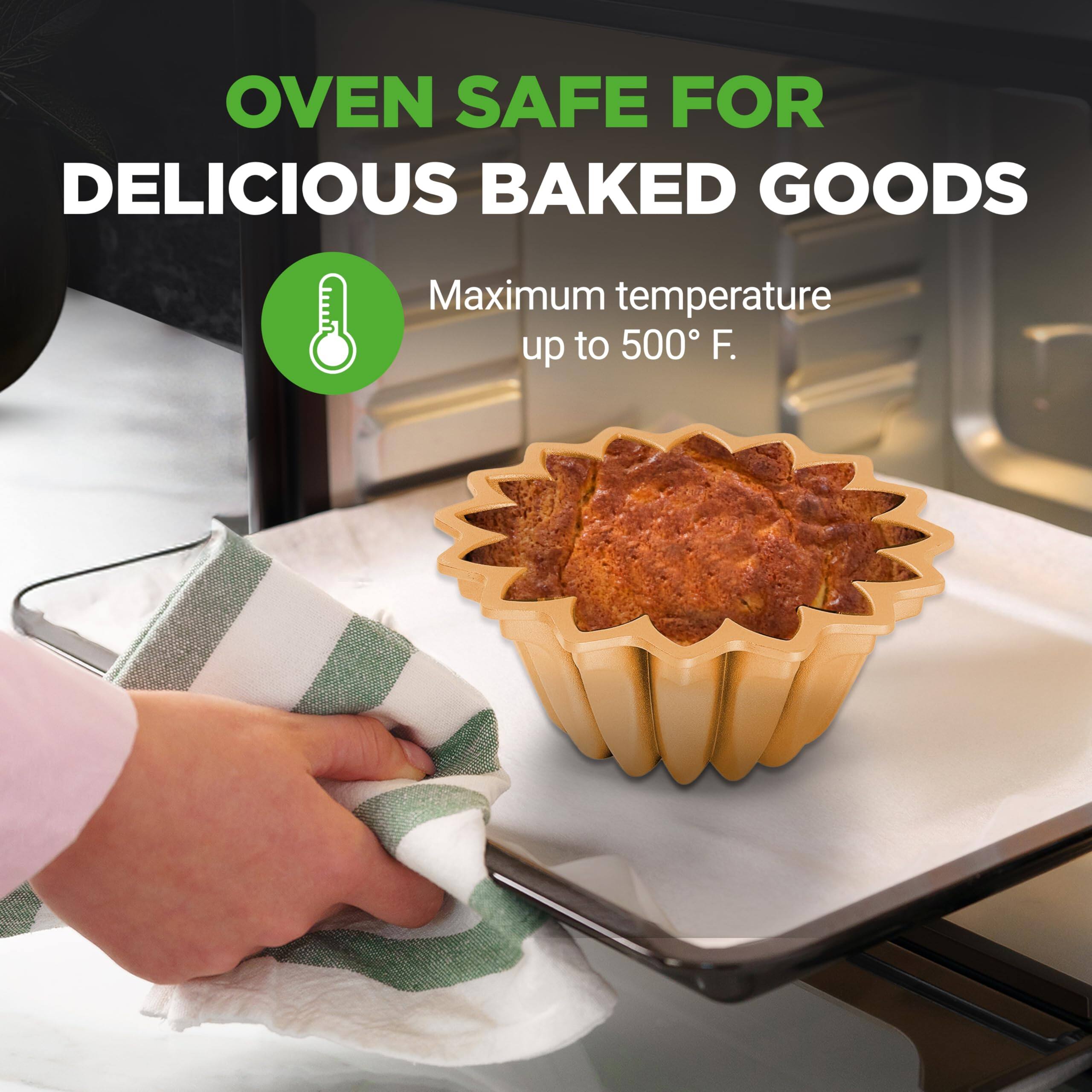OVEN SAFE FOR DELICIOUS BAKED GOODS

Maximum temperature up to 500°F.