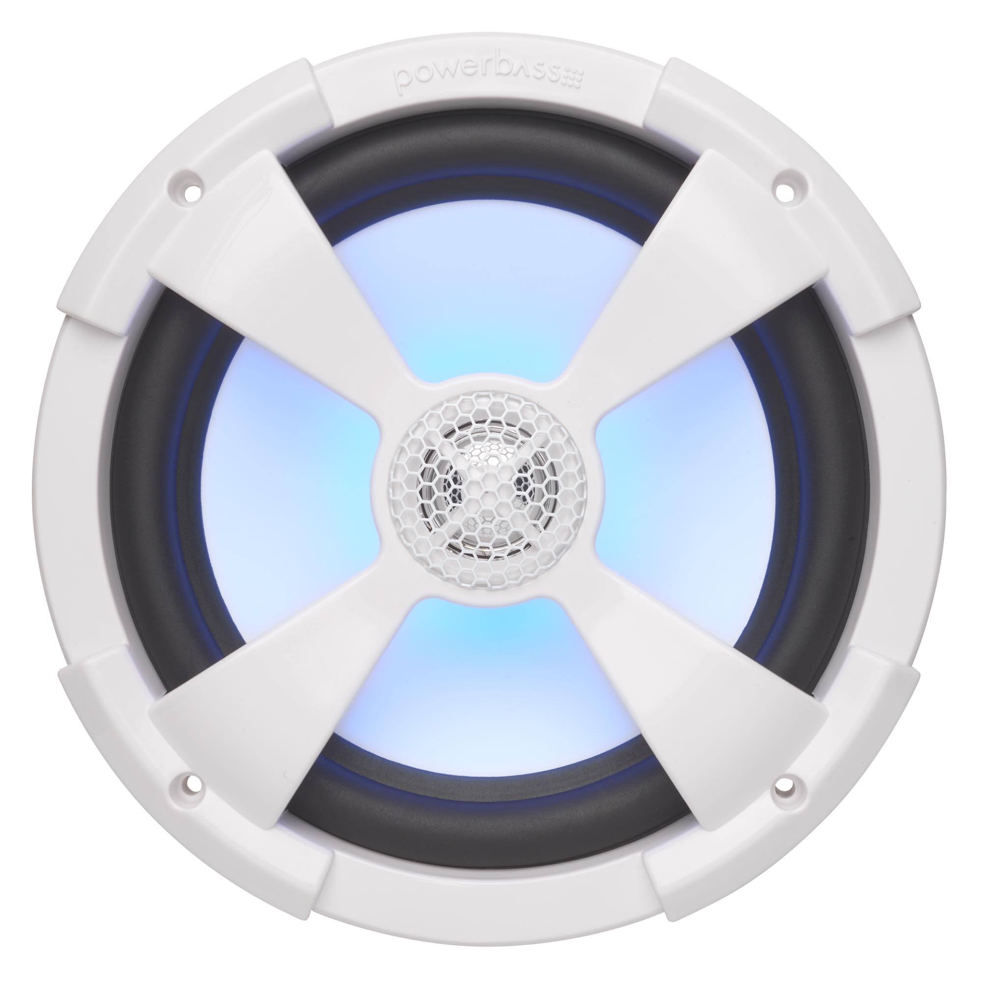 Alt View 10. Powerbass - PowerBass XL-82M - 8" Marine Coaxial Speakers with RGB LED - Pair - Black/Gray.