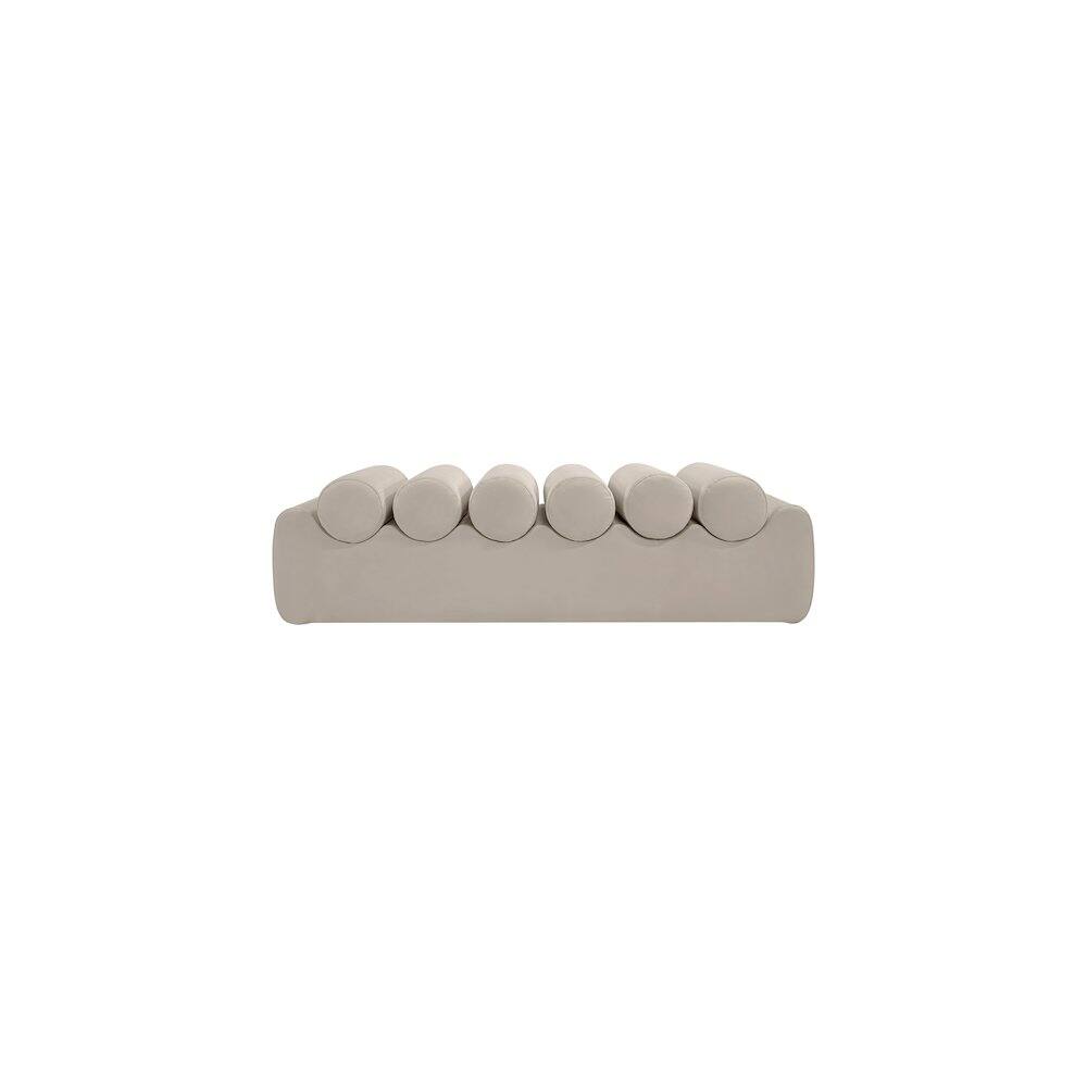 Alt View 2. Meridian Furniture - Rumble Taupe Vegan Leather Bench - Brown.