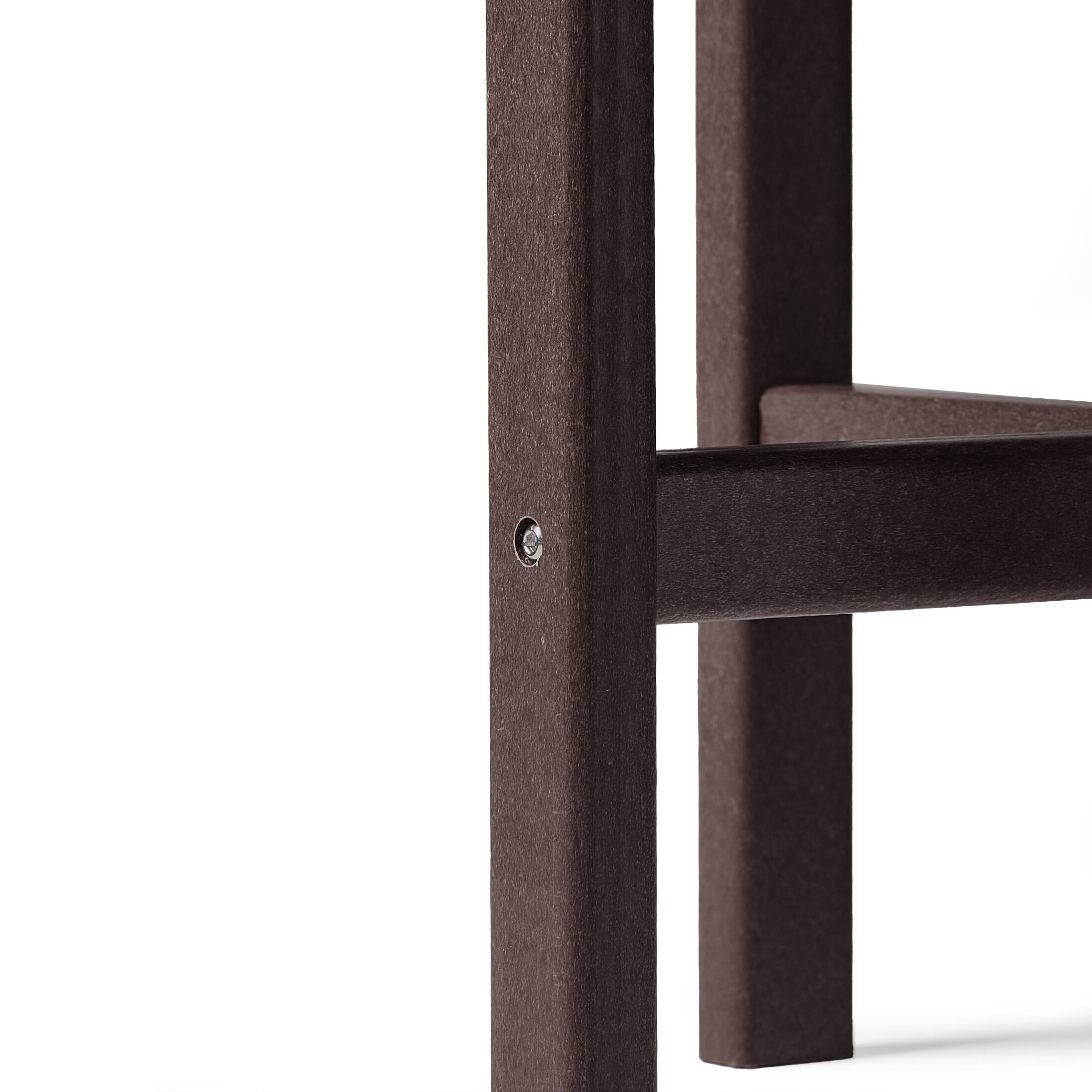 Alt View 6. WestinTrends - WestinTrends Dylan Adirondack Round Outdoor Side Table - Dark Brown.