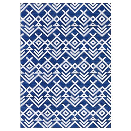 Front. Acekool - Washable Modern Area Rug - Blue.