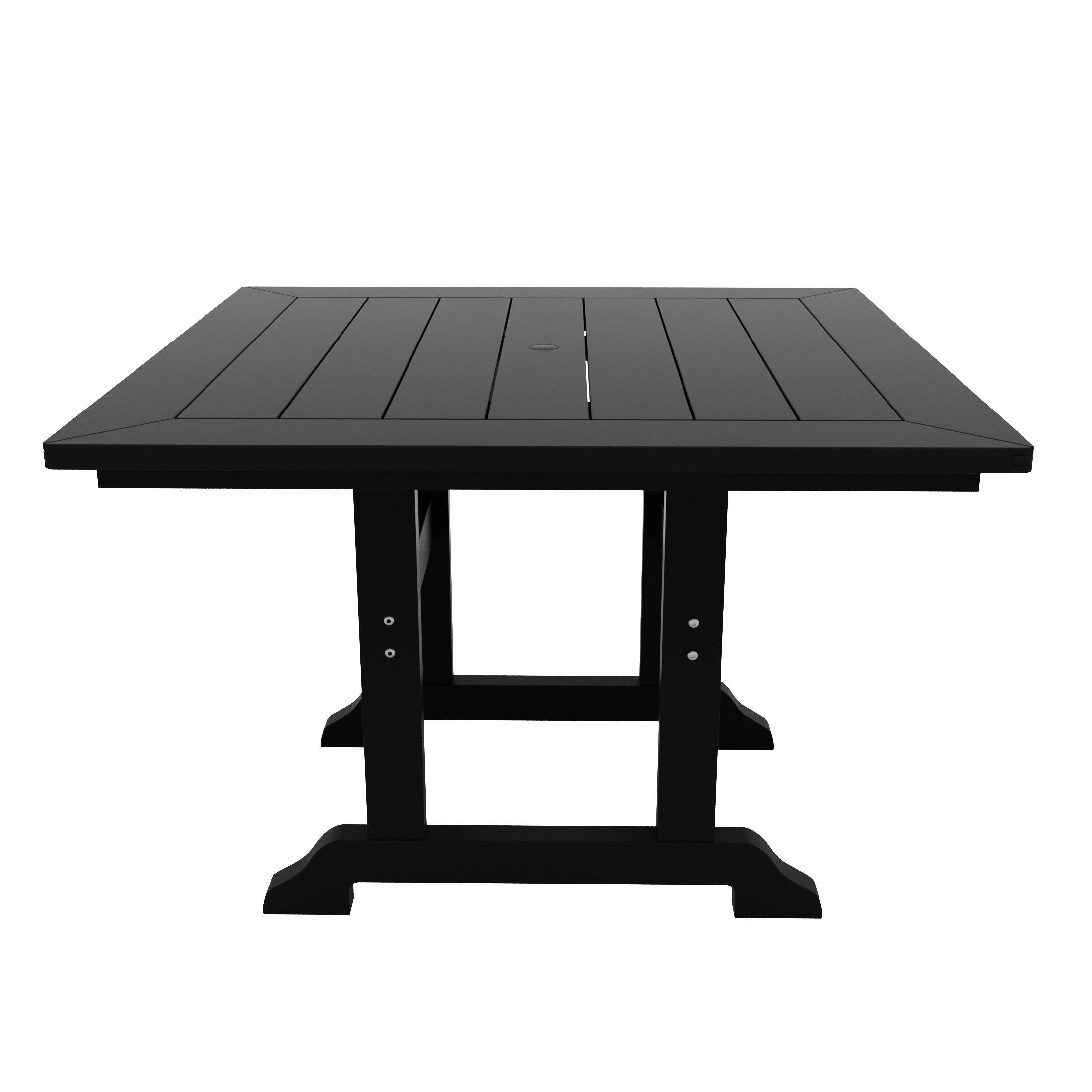 Back. WestinTrends - WestinTrends Malibu 43" Outdoor Patio Square Dining Table - Black.