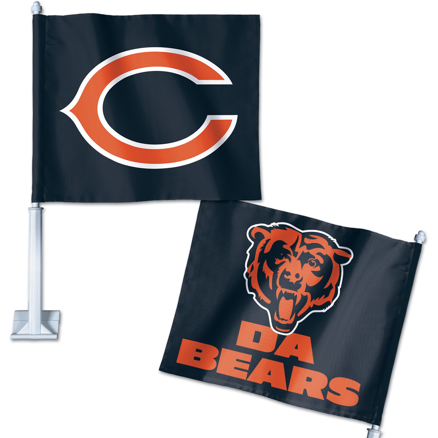 WinCraft - Chicago Bears Double-Sided Slogan Car Flag - Multicolor price history on PriceWatchPro