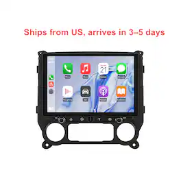 Junsun - 11.5" carplay For Chevrolet Silverado GMC Sierra 2014-2018 4+64GB Android15 Car Stereo Radio GPS Navi WIFI RDS SWC DSP - Black