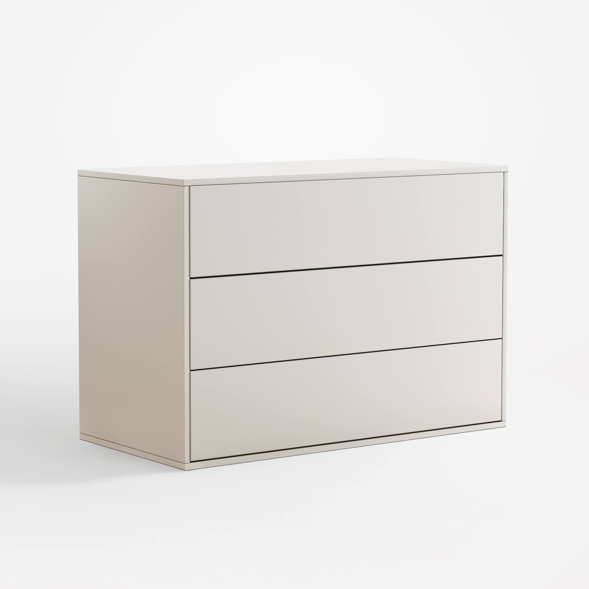 Alt View 3. luck idea - 31.4" Three-drawer storage cabine - Off-white.