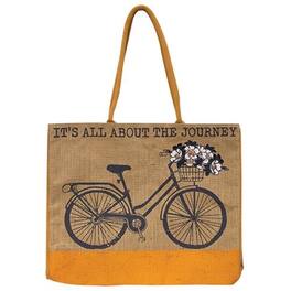 BreeBe - All About the Journey Burlap Tote - Multi